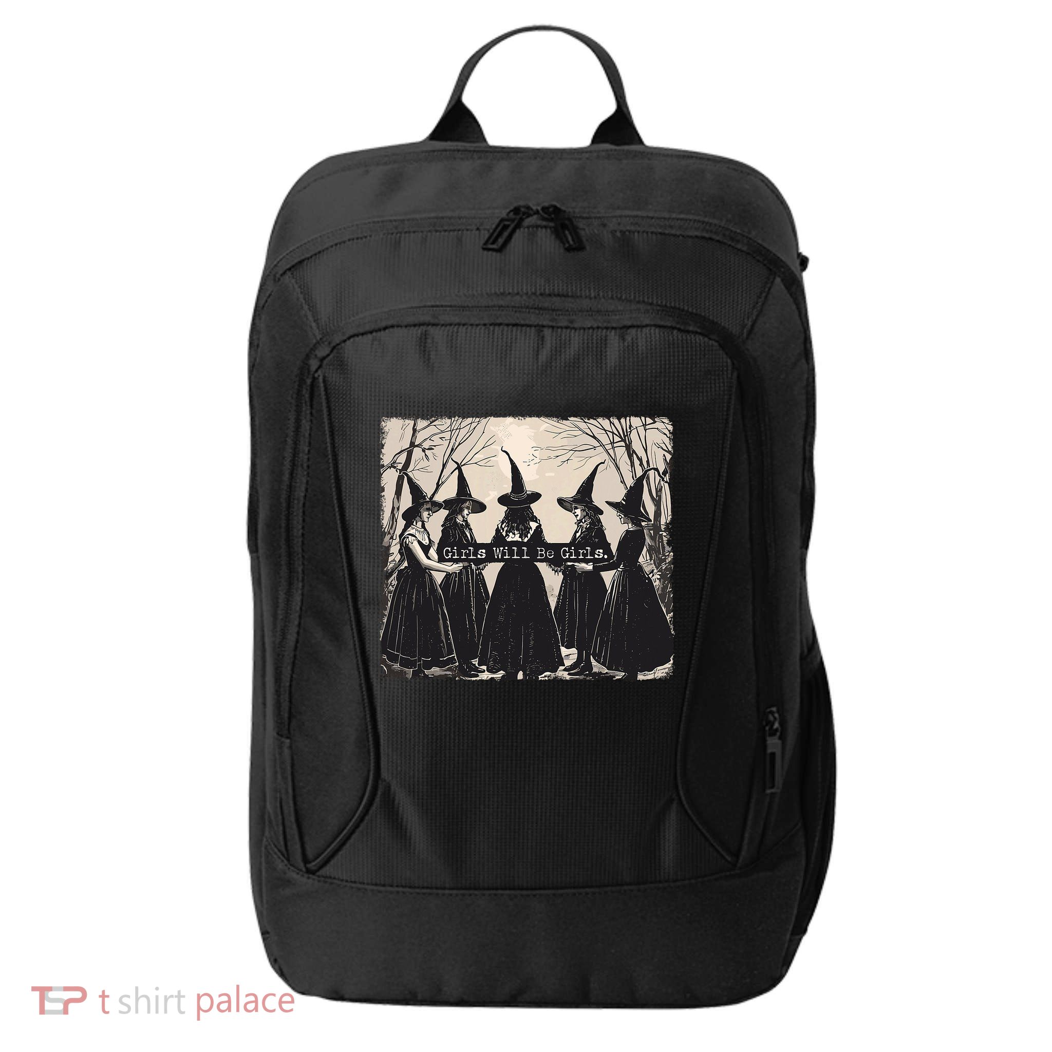 Girl Will Be Girl Witch Halloween Funny Witchy Vibes Women City Backpack