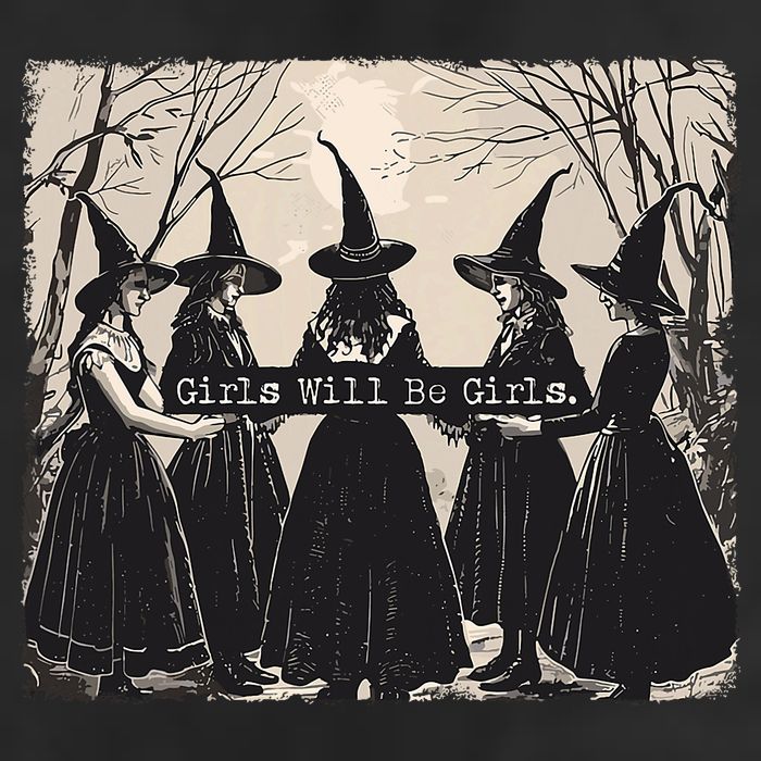 Girl Will Be Girl Witch Halloween Funny Witchy Vibes Women Beanie