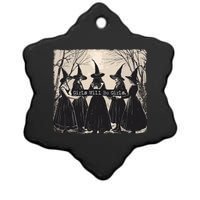 Girl Will Be Girl Witch Halloween Funny Witchy Vibes Women Ceramic Star Ornament