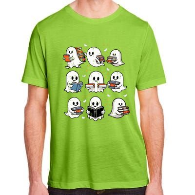 Ghosts With Books Library Halloweenteacher Adult ChromaSoft Performance T-Shirt