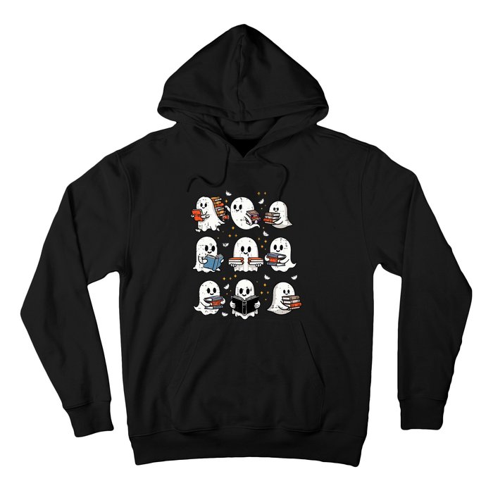 Ghosts With Books Library Halloweenteacher Hoodie