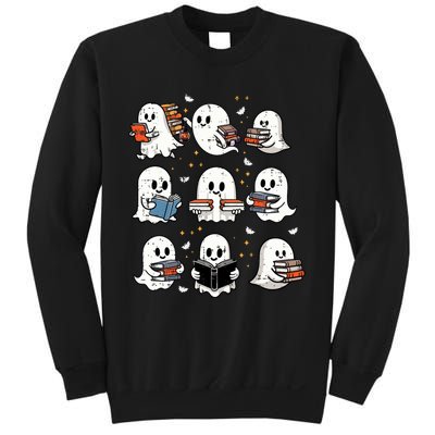 Ghosts With Books Library Halloweenteacher Sweatshirt