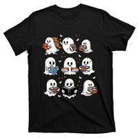 Ghosts With Books Library Halloweenteacher T-Shirt