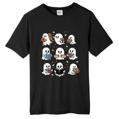 Ghosts With Books Library Halloweenteacher Tall Fusion ChromaSoft Performance T-Shirt