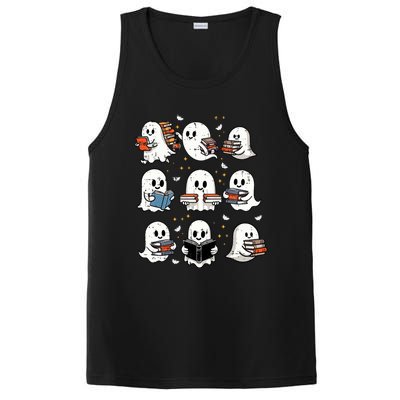 Ghosts With Books Library Halloweenteacher PosiCharge Competitor Tank