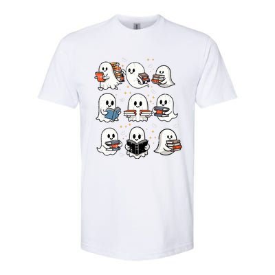 Ghosts With Books Library Halloweenteacher Softstyle CVC T-Shirt