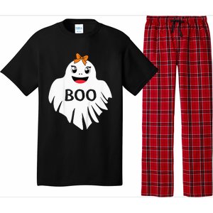 Ghost with Bow Boo Girl Halloween Costume Funny Pajama Set