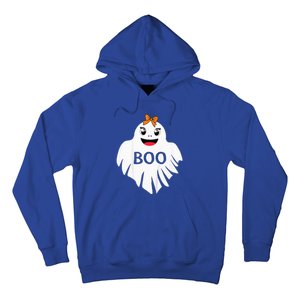 Ghost with Bow Boo Girl Halloween Costume Funny Hoodie