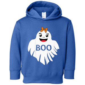 Ghost with Bow Boo Girl Halloween Costume Funny Toddler Hoodie