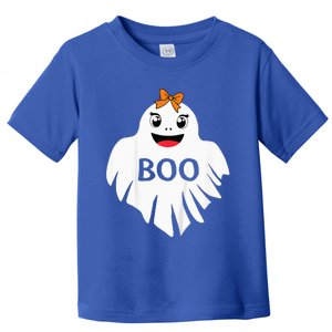 Ghost with Bow Boo Girl Halloween Costume Funny Toddler T-Shirt