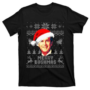 George W Bush Merry Bushmas Funny Christmas T-Shirt