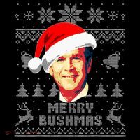 George W Bush Merry Bushmas Funny Christmas T-Shirt