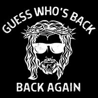 Guess Whos Back Back Again Happy Easter Jesus Christian Drawstring Bag