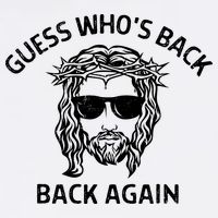 Guess Whos Back Back Again Happy Easter Jesus Christian Button