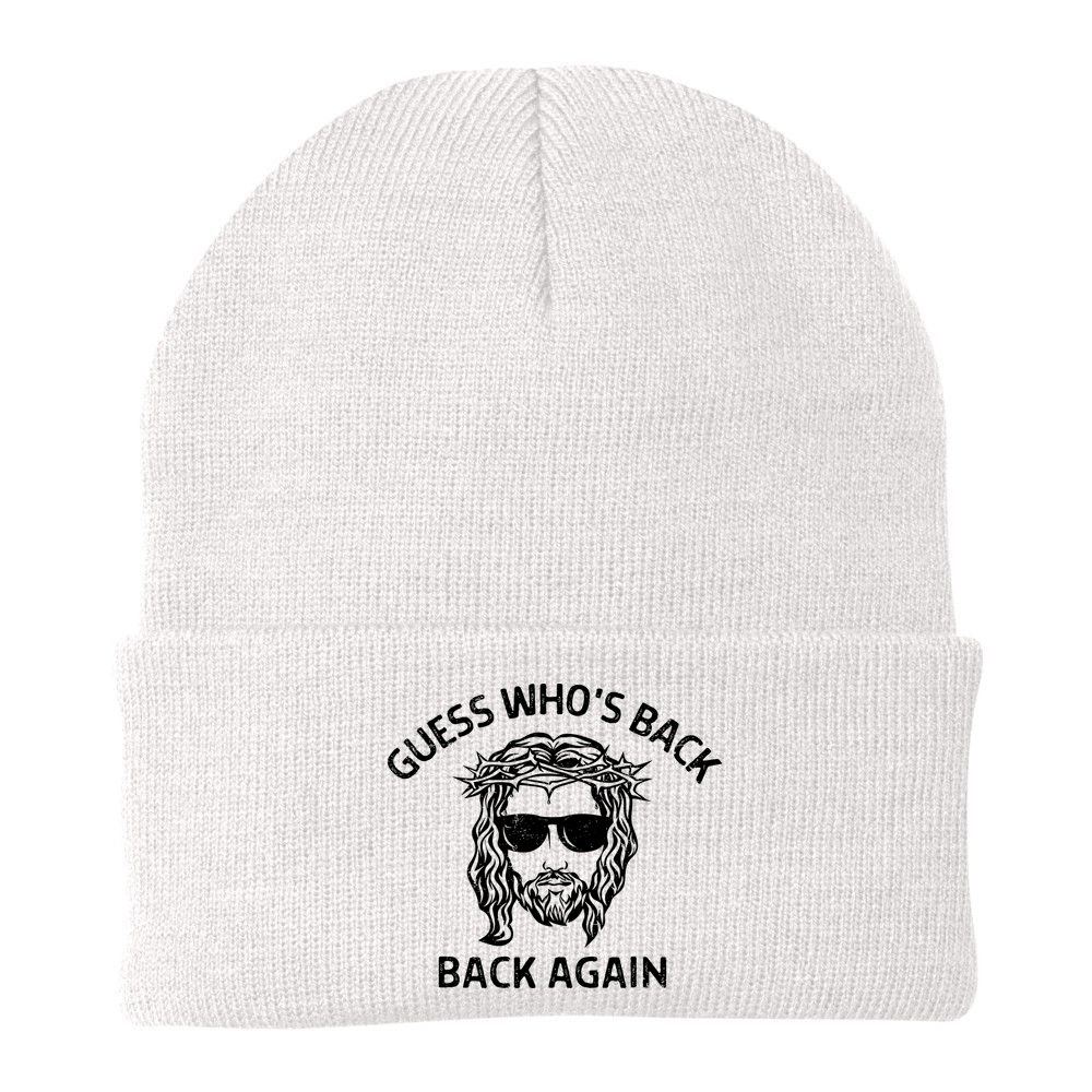 Guess Whos Back Back Again Happy Easter Jesus Christian Beanie