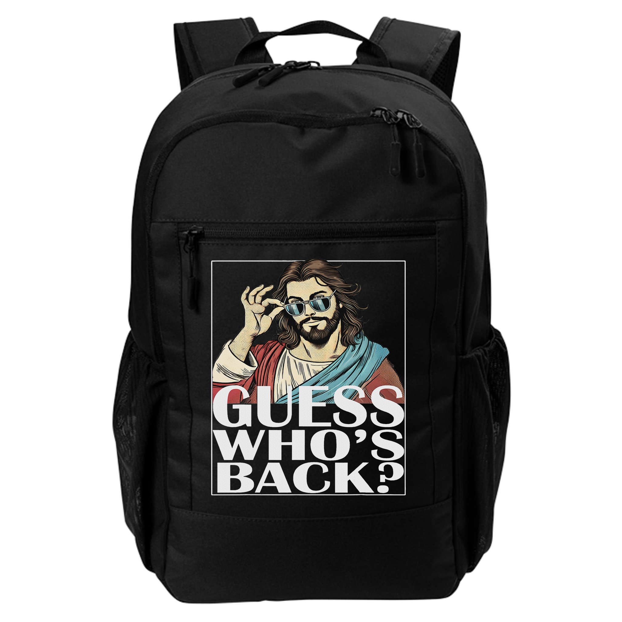 Guess Whos Back Jesus Easter Religious Catholic Backpack