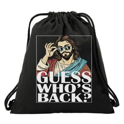 Guess Whos Back Jesus Easter Religious Catholic Drawstring Bag