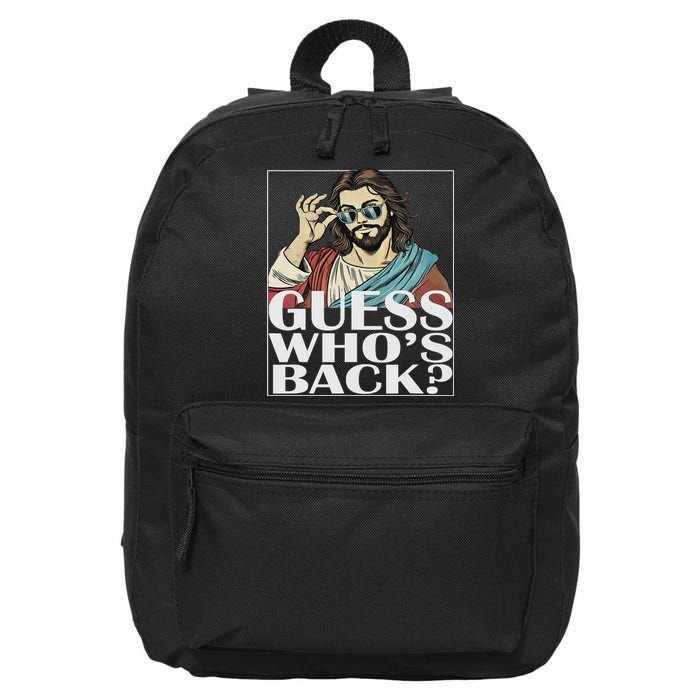 Guess Whos Back Jesus Easter Religious Catholic 16 in Basic Backpack