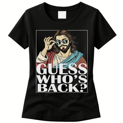 Guess Whos Back Jesus Easter Religious Catholic Womens T-Shirt