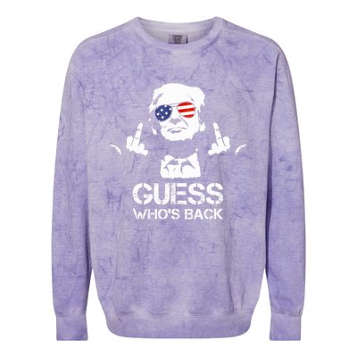 Guess WhoS Back Trump Colorblast Crewneck Sweatshirt