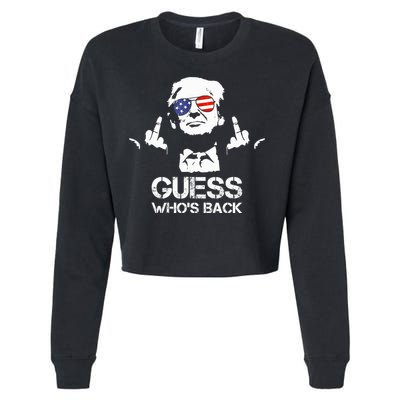 Guess WhoS Back Trump Cropped Pullover Crew