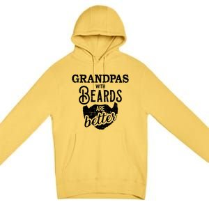 Grandpas With Beards Are Better Great Gift Premium Pullover Hoodie