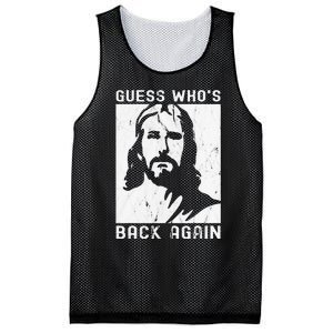 Guess Who's Back Back Again Happy Easter! Jesus Christian Mesh Reversible Basketball Jersey Tank