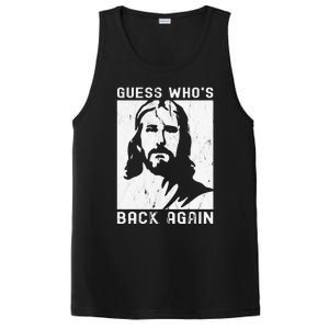 Guess Who's Back Back Again Happy Easter! Jesus Christian PosiCharge Competitor Tank