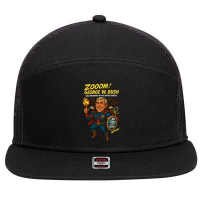 George W. Bush The Presidential Chronicles 7 Panel Mesh Trucker Snapback Hat