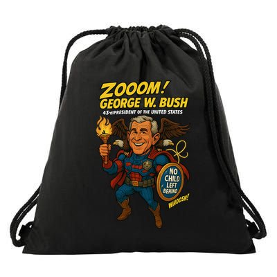 George W. Bush The Presidential Chronicles Drawstring Bag