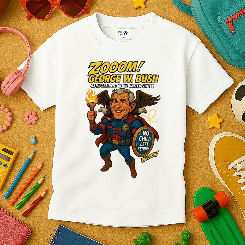 George W. Bush The Presidential Chronicles Kids T-Shirt