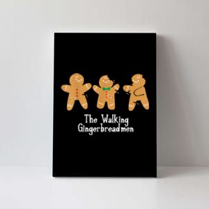 Gingerbread Walking Bread Cookie Baking Cute Christmas Canvas