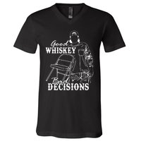 Good Whiskey Bad Decisions V-Neck T-Shirt