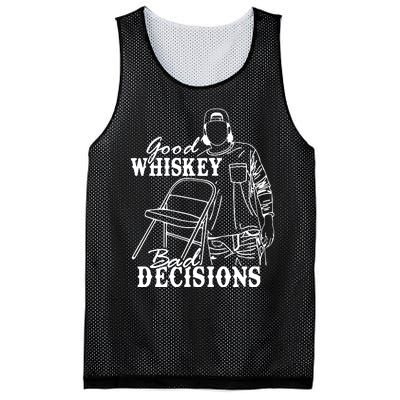 Good Whiskey Bad Decisions Mesh Reversible Basketball Jersey Tank