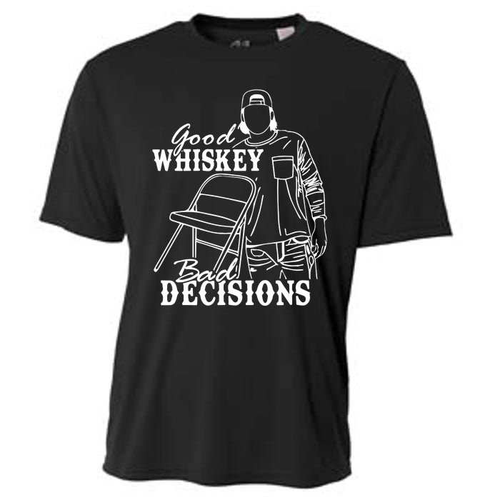 Good Whiskey Bad Decisions One Night At A Time Wall.En Cooling Performance Crew T-Shirt