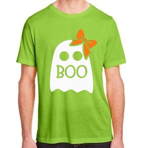 ghost with bow boo halloween costume Adult ChromaSoft Performance T-Shirt