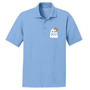 ghost with bow boo halloween costume PosiCharge RacerMesh Polo