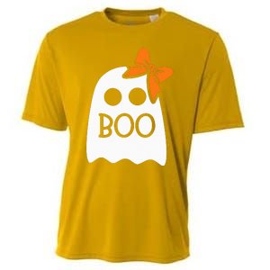 ghost with bow boo halloween costume Cooling Performance Crew T-Shirt