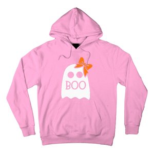 ghost with bow boo halloween costume Hoodie