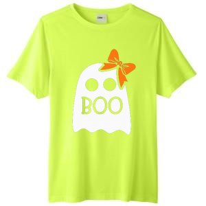 ghost with bow boo halloween costume Tall Fusion ChromaSoft Performance T-Shirt