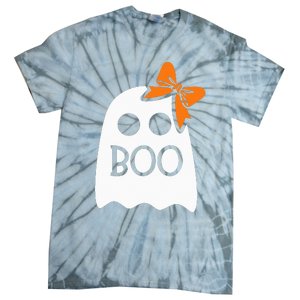 ghost with bow boo halloween costume Tie-Dye T-Shirt