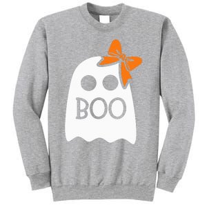 ghost with bow boo halloween costume Sweatshirt