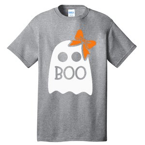 ghost with bow boo halloween costume Tall T-Shirt