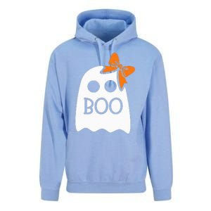 ghost with bow boo halloween costume Unisex Surf Hoodie