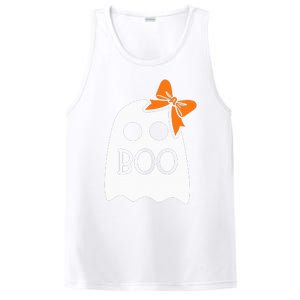 ghost with bow boo halloween costume PosiCharge Competitor Tank