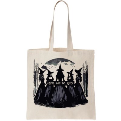 Girl Will Be Girl Witch Halloween Funny Witchy Vibes Women Tote Bag