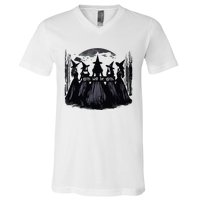 Girl Will Be Girl Witch Halloween Funny Witchy Vibes Women V-Neck T-Shirt