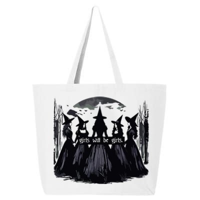 Girl Will Be Girl Witch Halloween Funny Witchy Vibes Women 25L Jumbo Tote