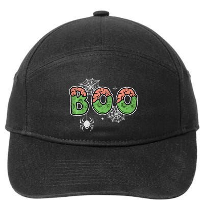 Ghost With Bow Boo Halloween Costume 7-Panel Snapback Hat