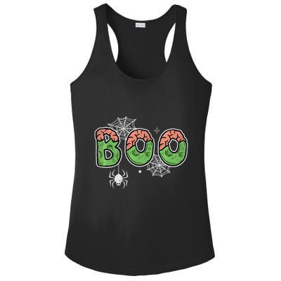 Ghost With Bow Boo Halloween Costume Ladies PosiCharge Competitor Racerback Tank